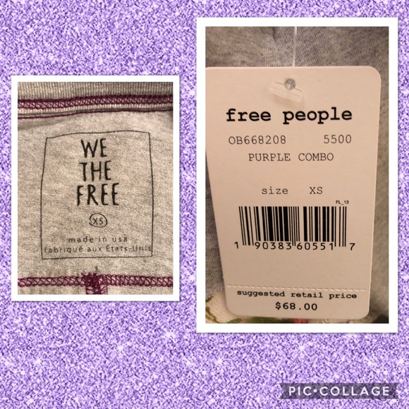 🏷 NWT Free People We the Free Letter Graphic Tee - Picture 4 of 4